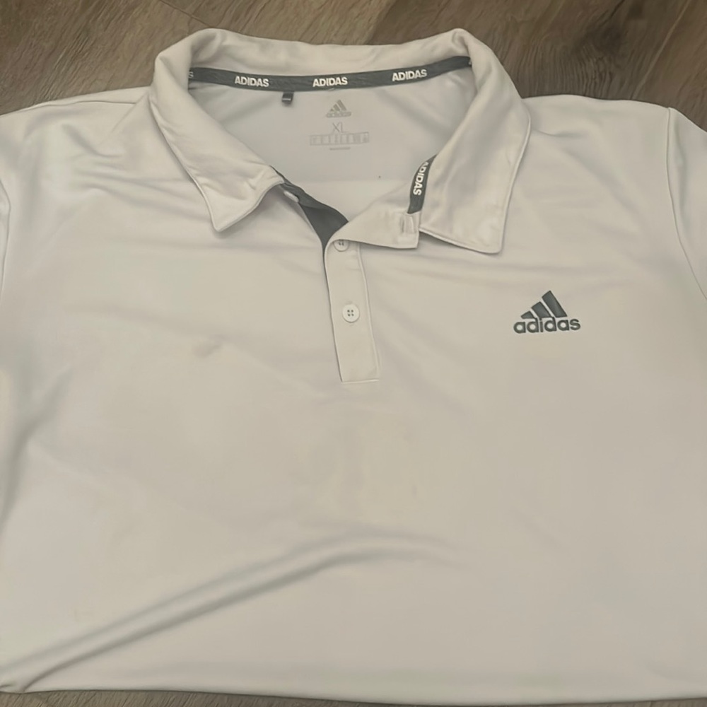 Adidas performance men's polo.  XL. White